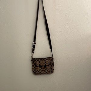 Black coach cross body bag